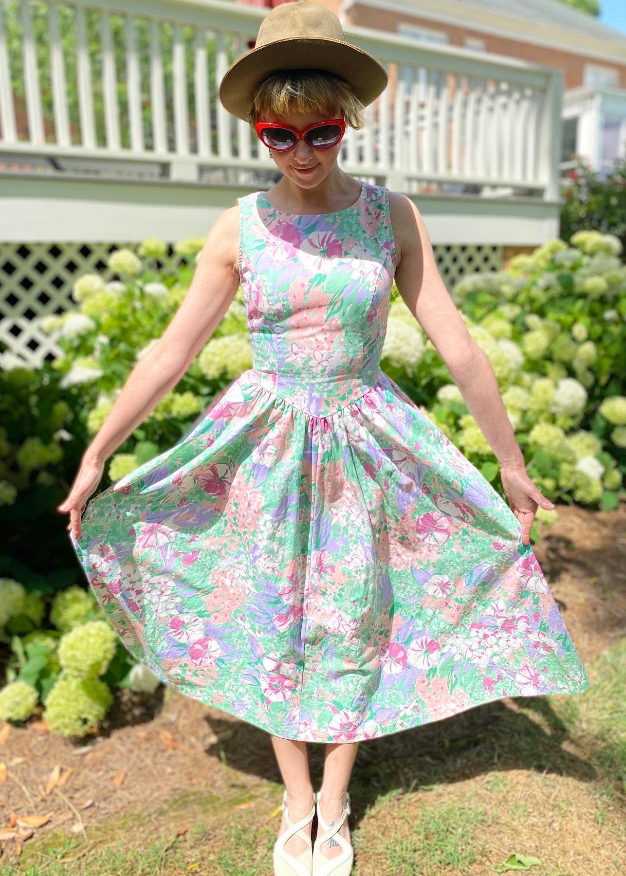 Vintage Pastel Summer Dress