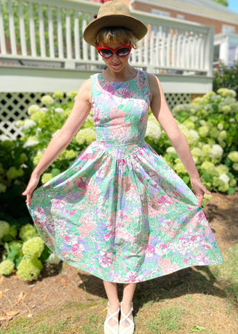 Vintage Pastel Summer Dress
