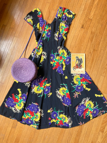 Vintage Carole Little Floral Dress