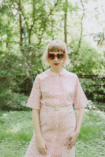 Vintage 1960s Calico Shirtwaist Dress